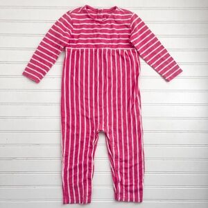 MAISONETTE PRIMARY EUC Girls Raspberry Pink Long Sleeve Romper